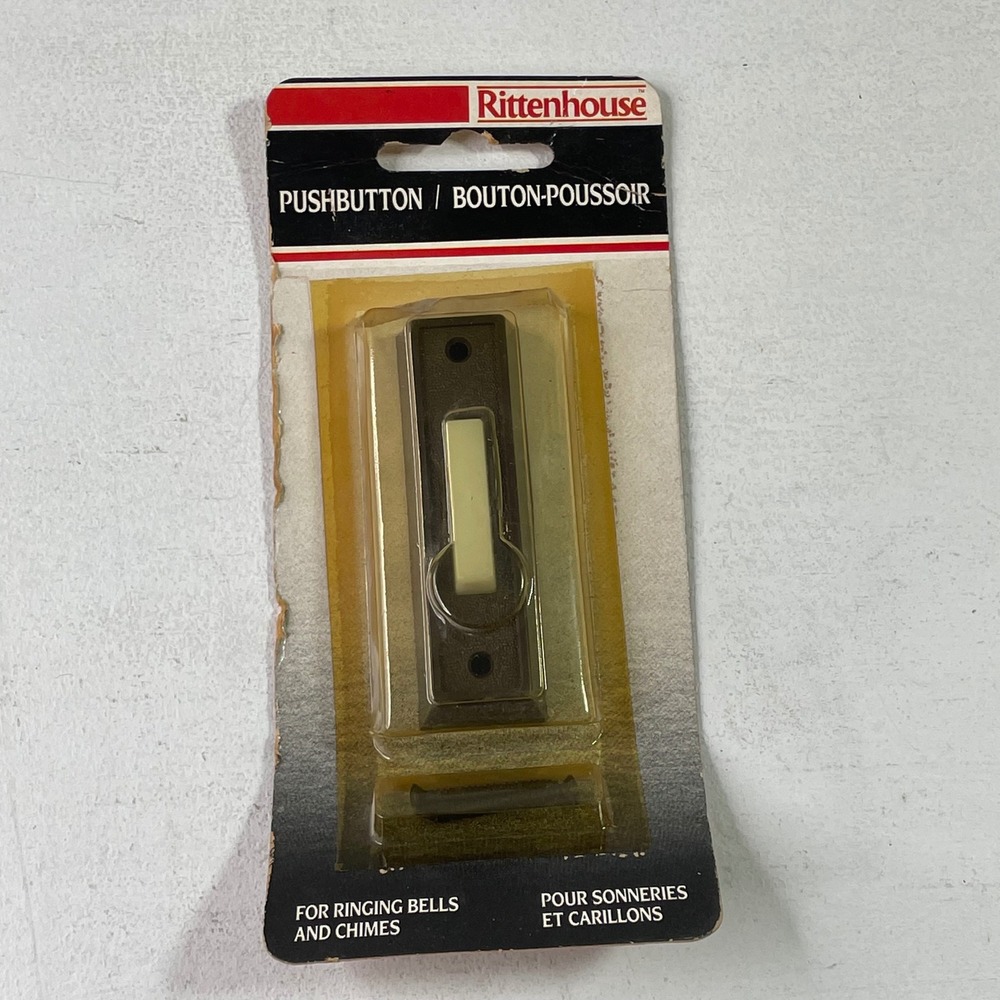 Rittenhouse C8051R Vintage Doorbell Pushbutton Wired Dark Bronze Flush Mount